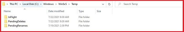 Access the Windows Temp files directory